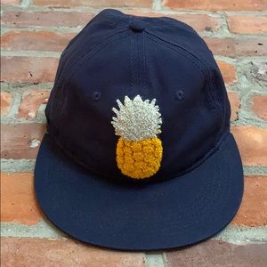 AMBSN CALIFORNIA Pineapple Leather Strap Hat